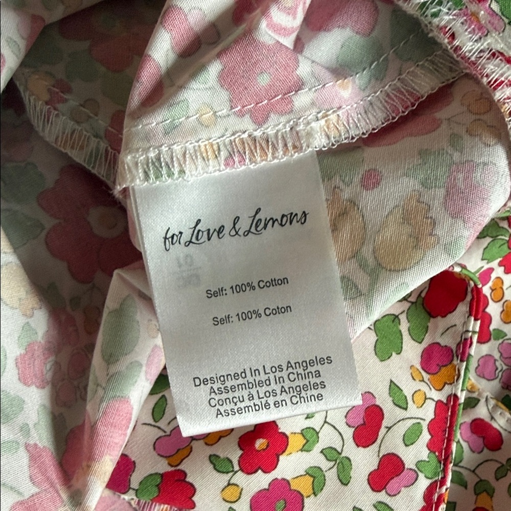 For Love & Lemons floral Puff Sleeve Dress size medium - Picture 11 of 12